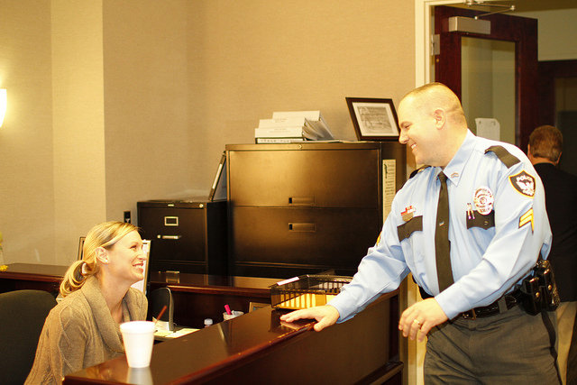 Actors Darren W. Conrad, Kelly McRorie, and Jeff Barbee. Production Photograph from 