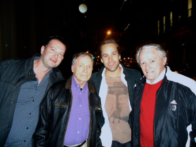 Tyler Hollinger with Christian Keiber, Robert Vaughn, Dick Cavett