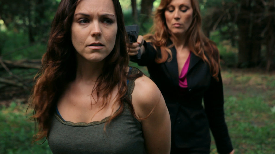 Stephanie Barone and Heather Gornall in The Survival Game (2012)