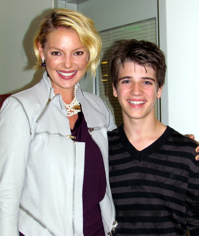 Brandon with Katherine Heigl at a private press conference for the LA Animal Alliance.