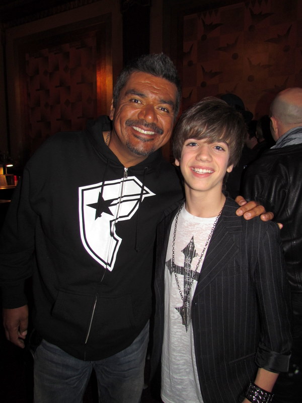 Brandon with George Lopez at the Opening Night of 