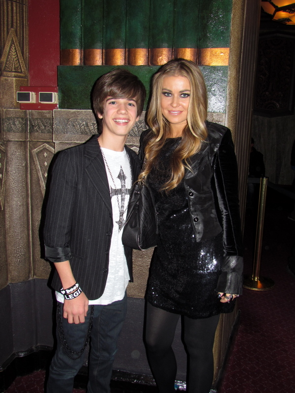 Brandon with Carmen Electra at the Opening Night of 