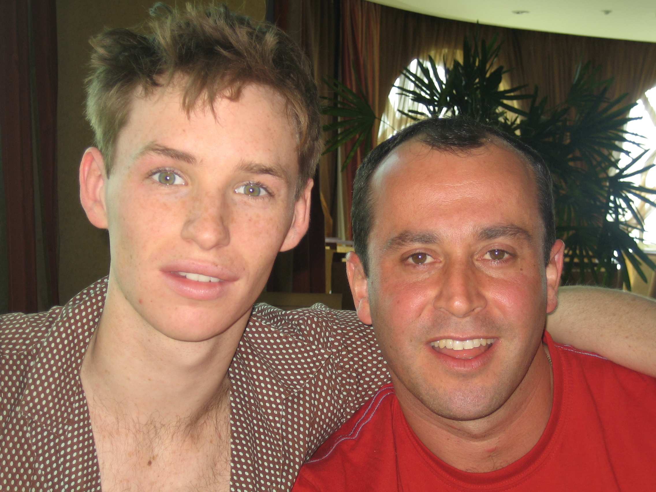 With Eddie Redmayne while working for the movie 