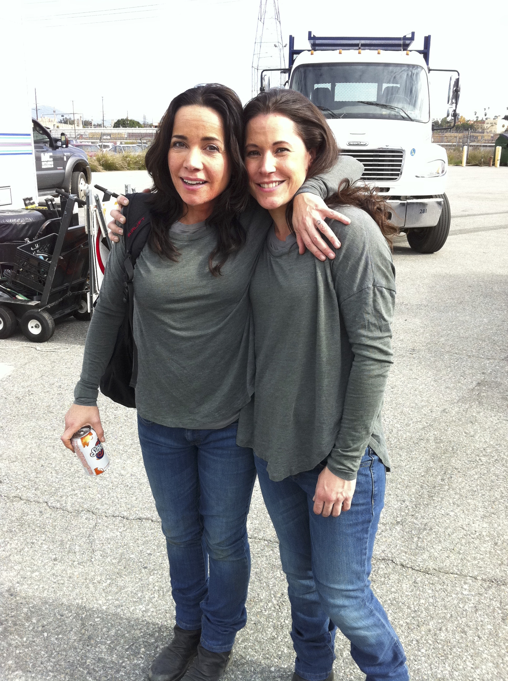 Janeane Garofalo & I on set of Criminal Minds.