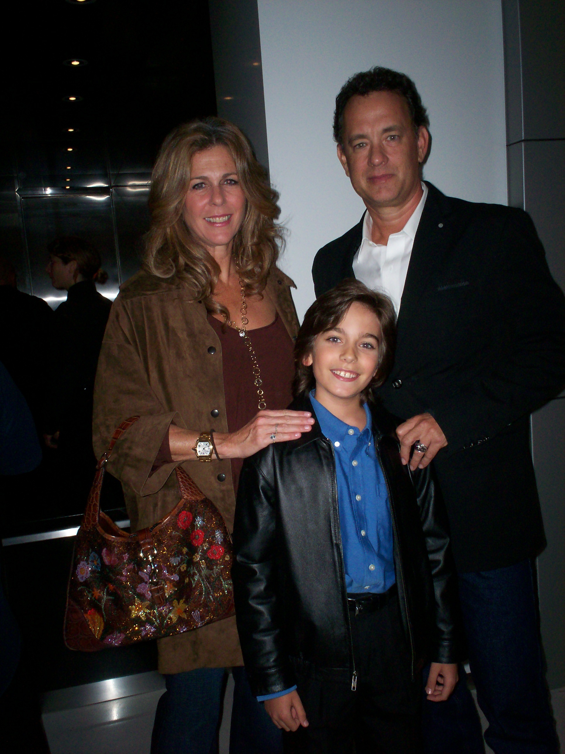 Andy with Tom Hanks and Rita Wilson at screening of WISH.