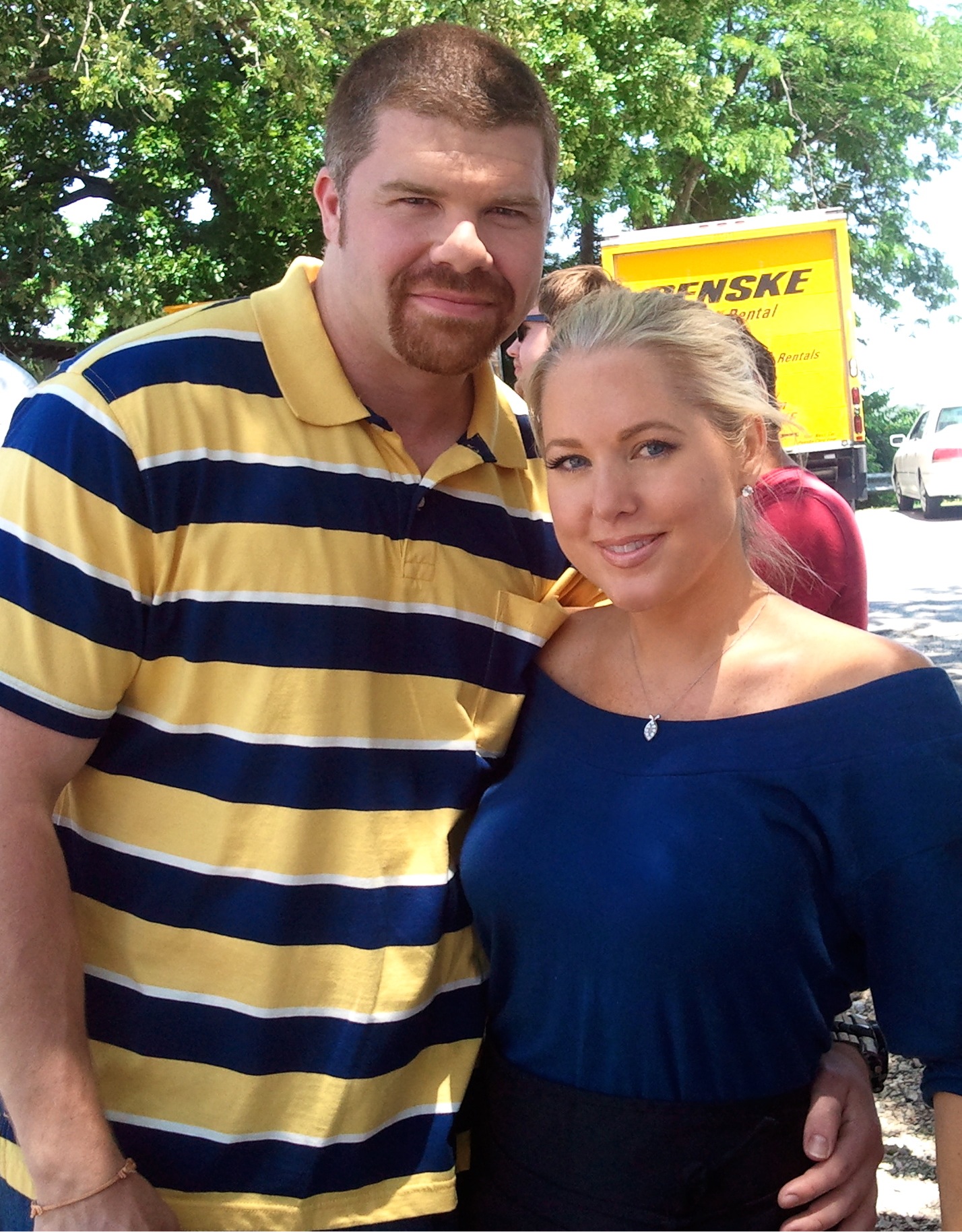 Josh Emerson and Tammy Barr on the set of Greater (2014) on location in Fayetteville, AR