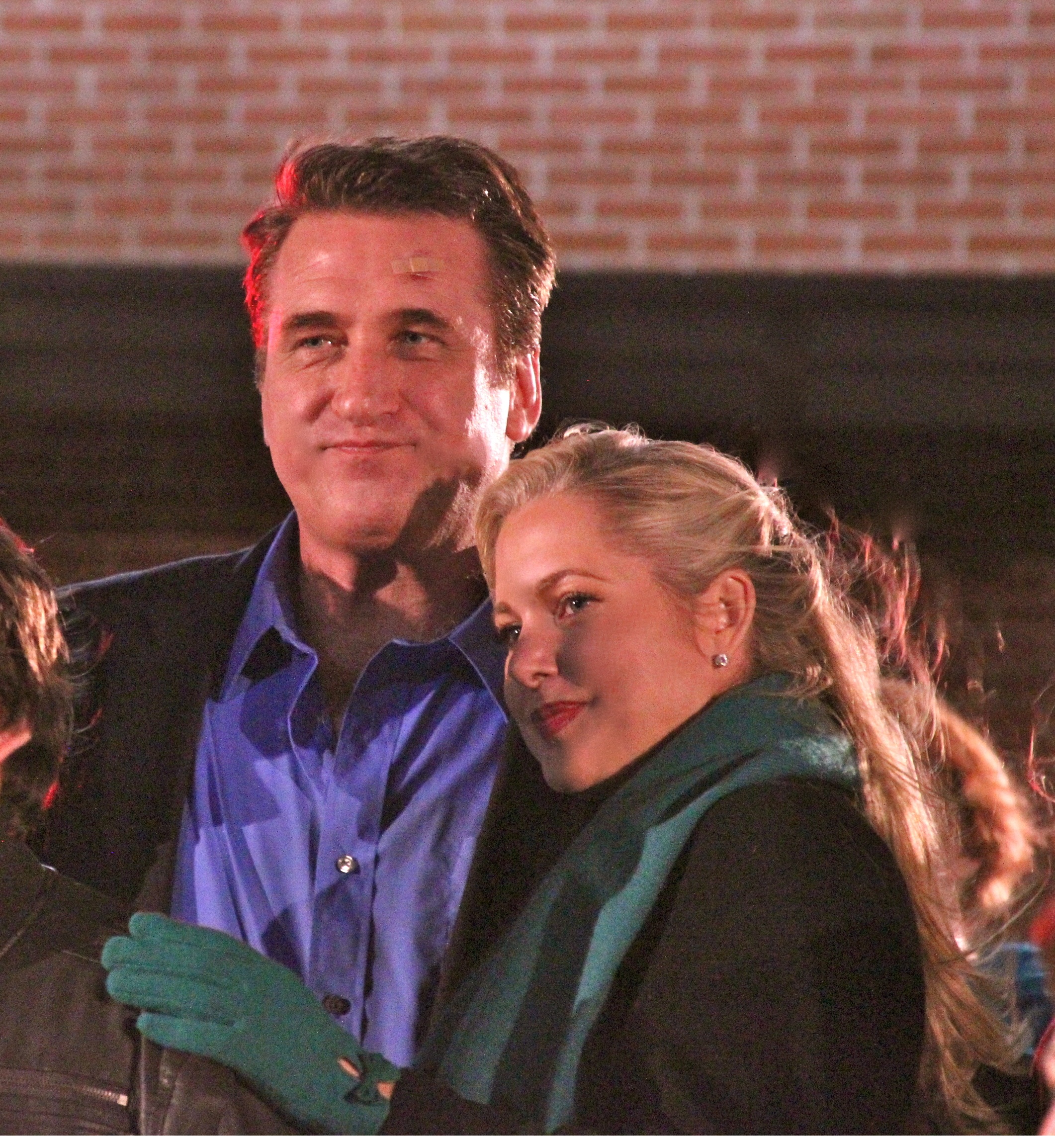 Daniel Baldwin and Tammy Barr on the set of A Little Christmas Business (2013)