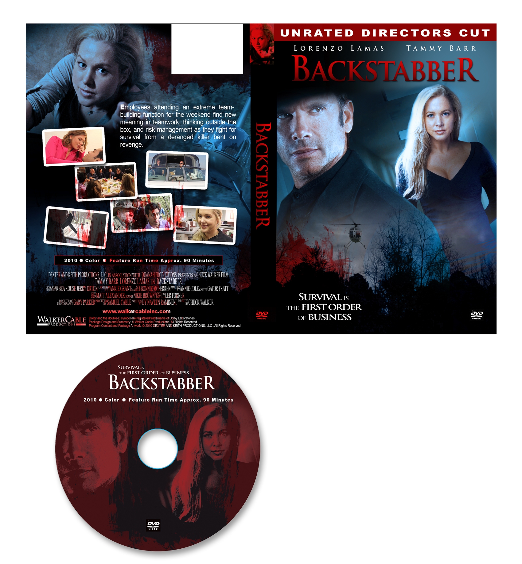 Tammy Barr and Lorenzo Lamas official BackStabber dvd cover