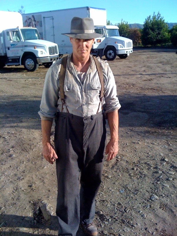 On set for Water for Elephants