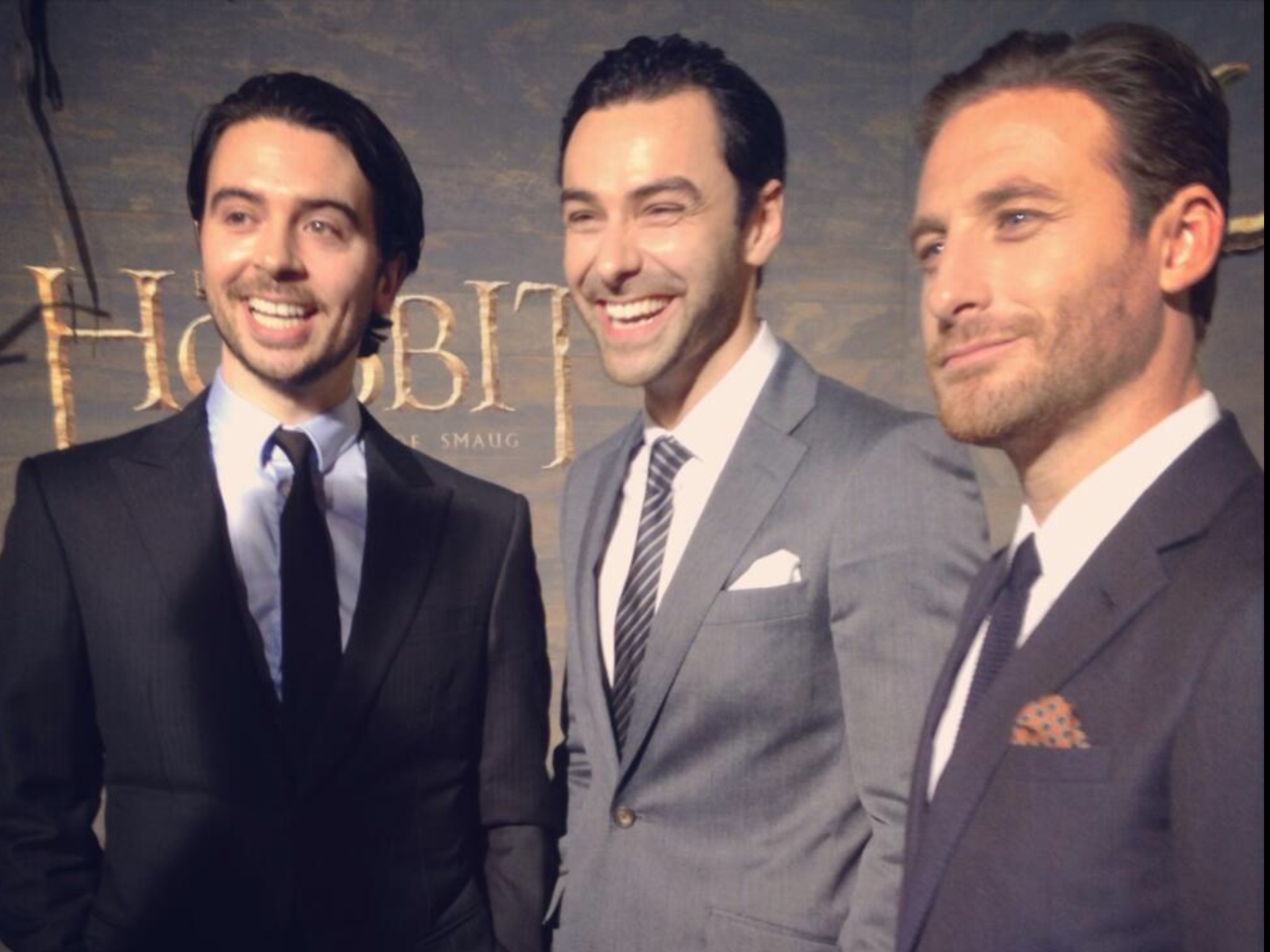 Ryan Gage, Aidan Turner and Dean O'Gorman.'The Hobbit: Desolation of Smaug' premiere at the Dolby Theatre, Dec 2nd 2013.