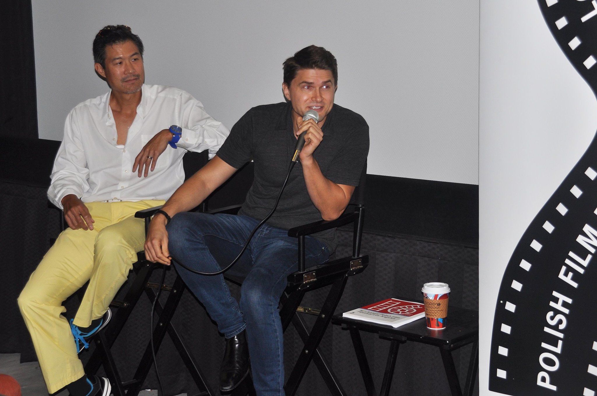 Paul Kowalski (center) at a press conference for the opening of the 2015 Polish Film Festival in Los Angeles