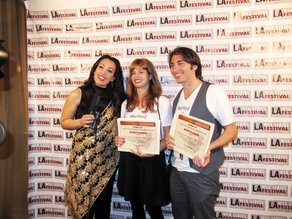Gerard Bianco Jr. and Nikki Gold win Best Ensemble at LA Web Fest.
