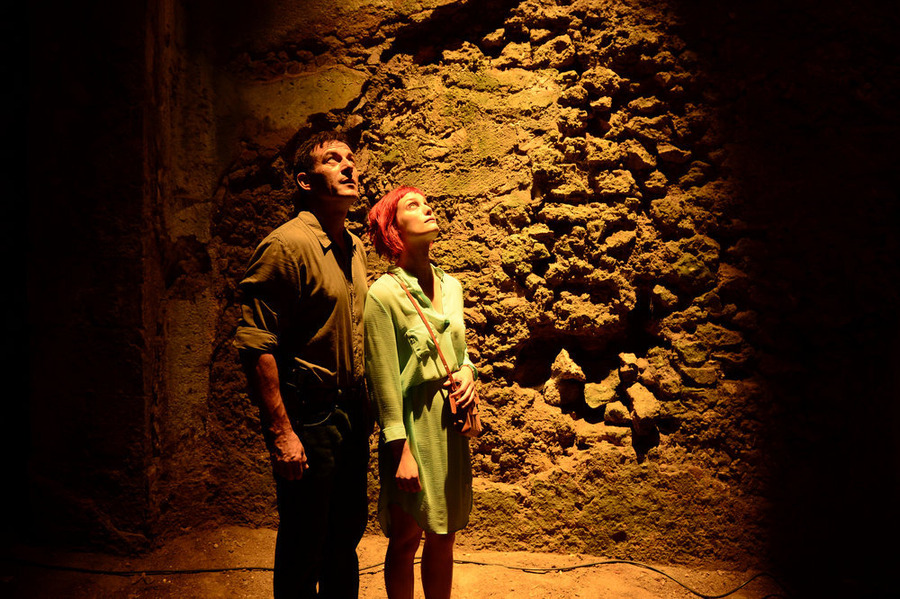 Still of Jason Isaacs and Alison Sudol in Dig (2015)