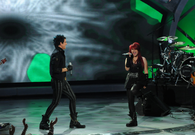 Still of Adam Lambert and Allison Iraheta in American Idol: The Search for a Superstar (2002)
