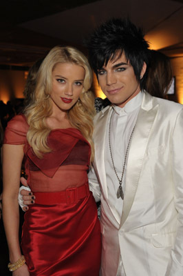 Amber Heard and Adam Lambert