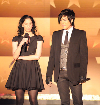 Sarah Silverman and Adam Lambert at event of 15th Annual Critics' Choice Movie Awards (2010)