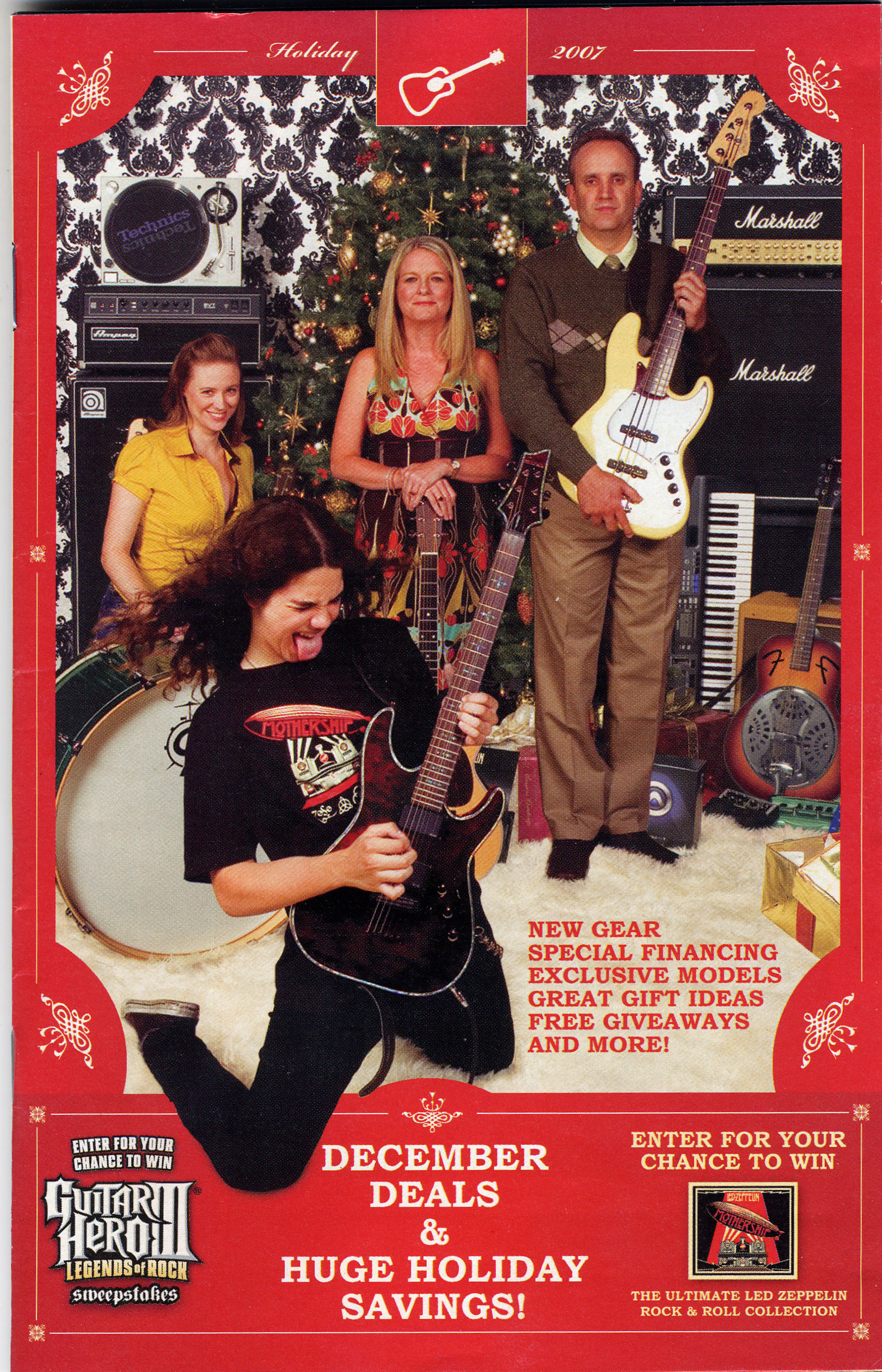 Guitar Center holiday catalog Cover page-Ronnie Connell