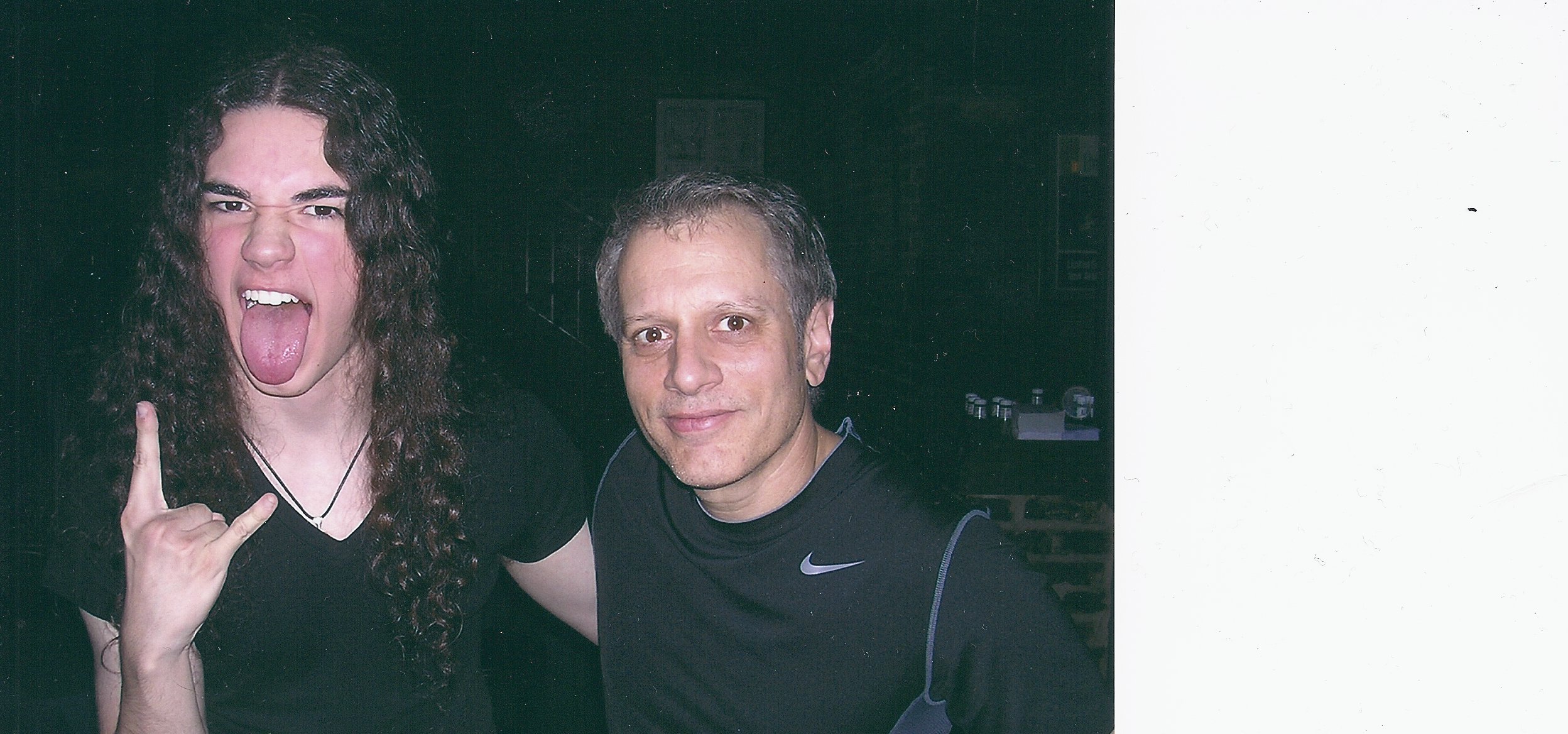 Ronnie Connell and his drum teacher and legend Dave Weckl.