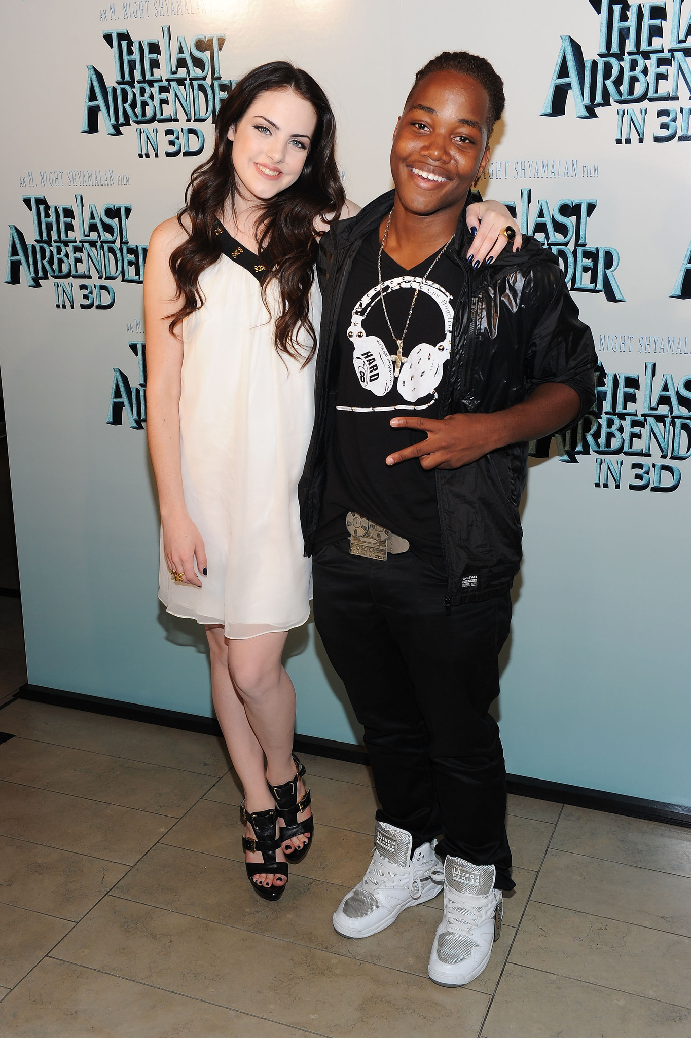 Leon Thomas III and Elizabeth Gillies at event of The Last Airbender (2010)