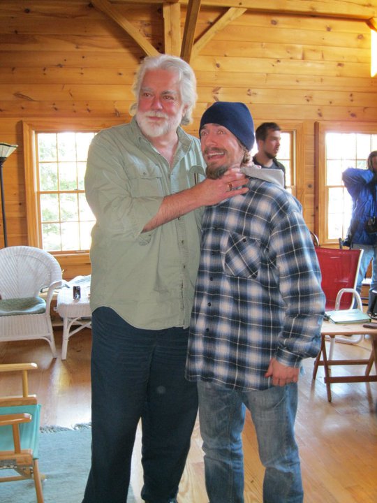 Flood Reed with Gunnar Hansen (Texas Chainsaw Massacre), on the set of SLEW HAMPSHIRE.