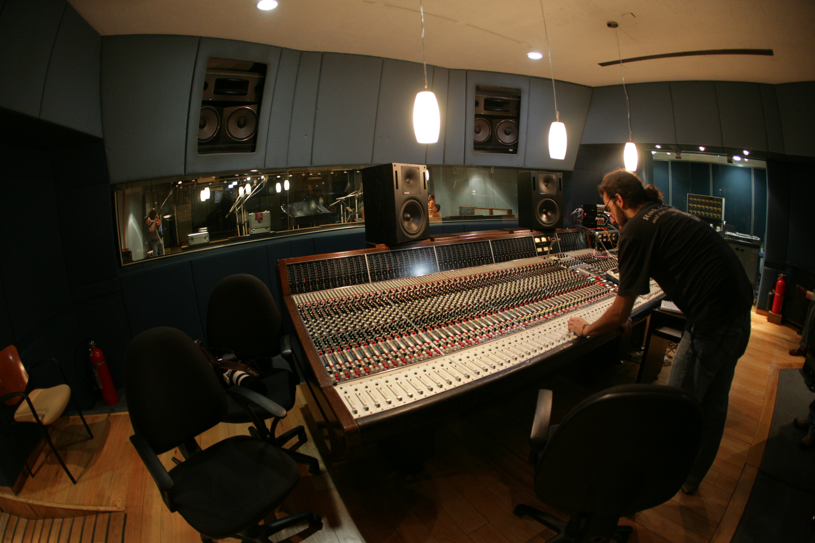 Alex is preparing the neve for the film scoring session of El Pescador