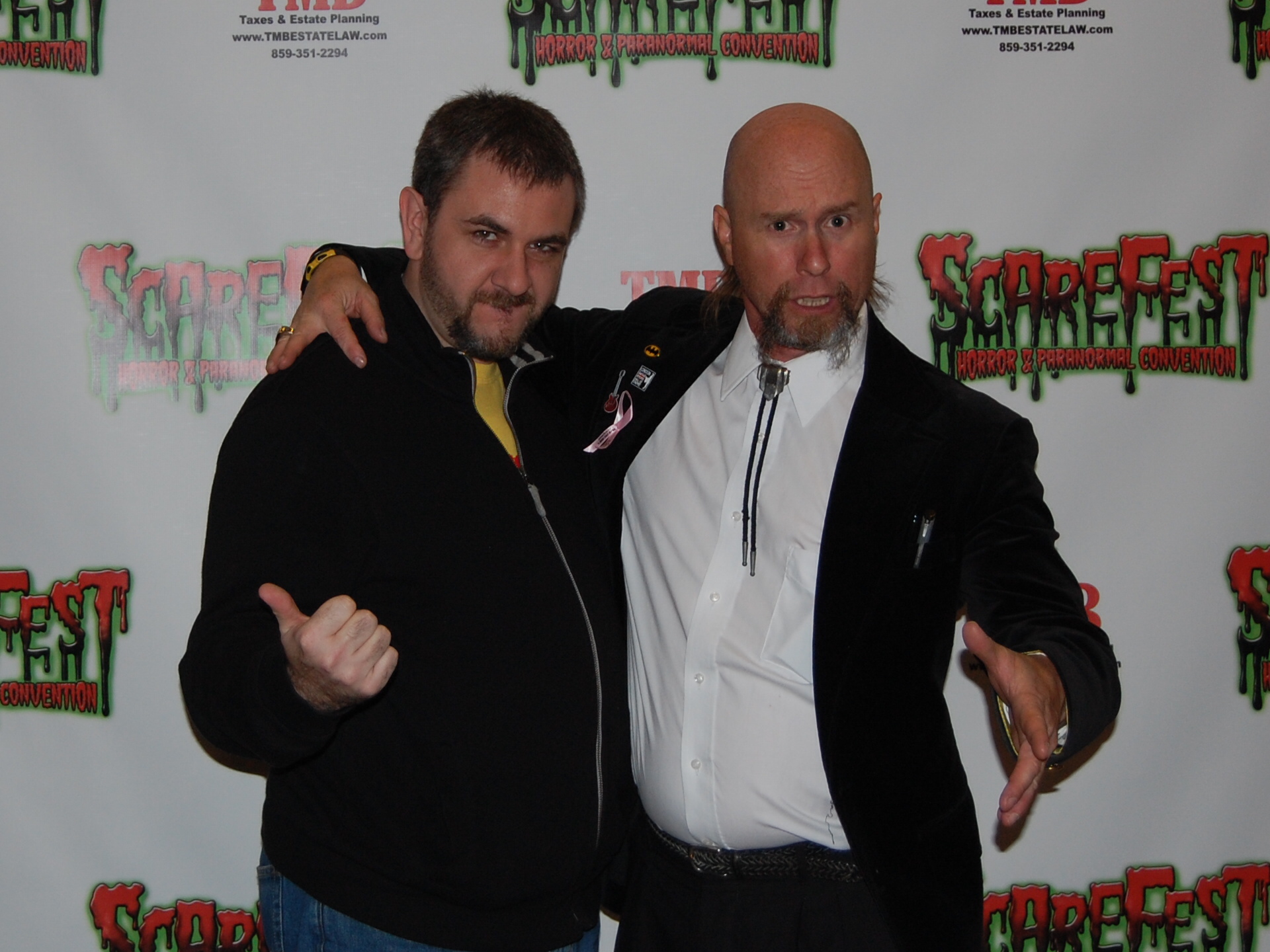 Mike Holman and David Fultz. David is the MC of the Scarefest