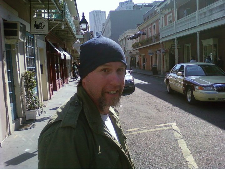 David Fultz on the set of RED in New Orleans