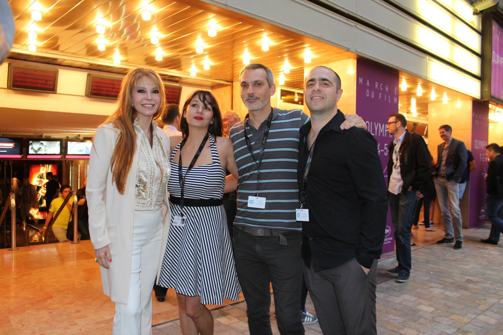 Producers J. P. Gugliotta & Nathalia videla Peña next to Graciela Alfano and S. Fernández Calvete.