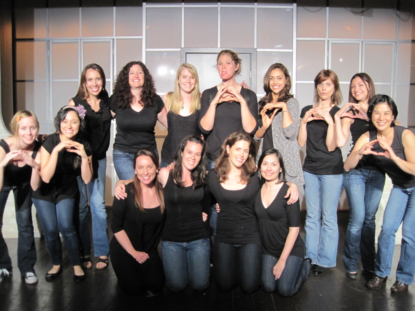 Girl, Intervention at The Second City Hollywood. (Back Row) C. Irene, S. Amini, B. Quinn, N. Swirsky, A. Tafel, N. Combs, L. Morgan, A. Bien, A. Ryskiewicz, A. Chen (Front Row) E.M. Williams, C. M. Wright, P. Daniel, L. Valladares