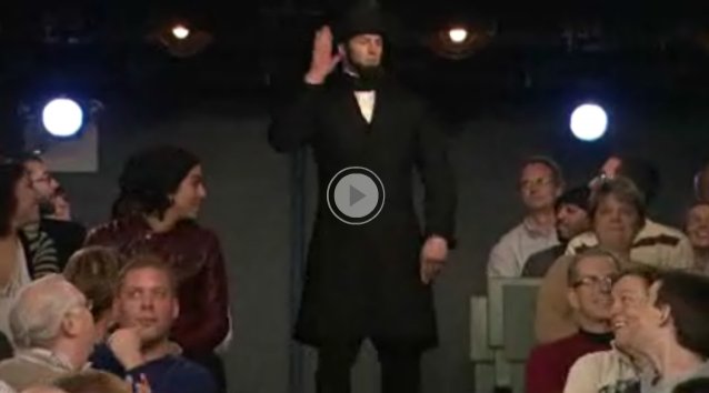 ABE LINCOLN STAIRFALL ON THE LATE SHOW WITH JIMMY FALLON