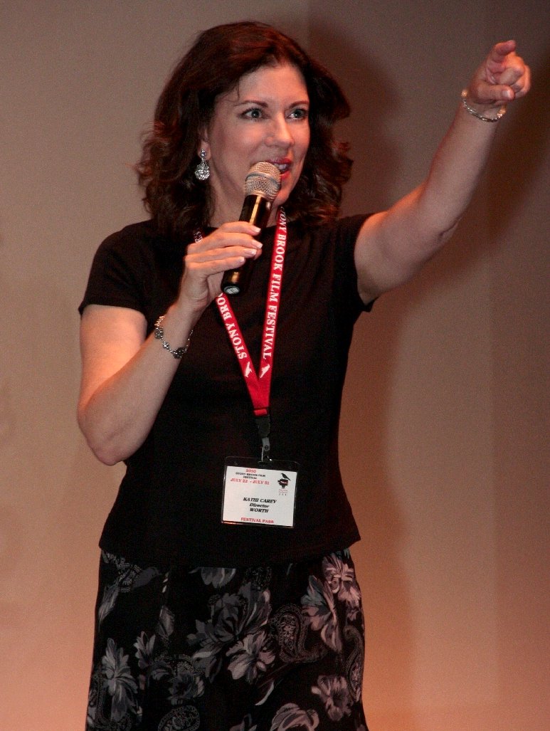 Kathi at the Q&A for her award-winning short film 