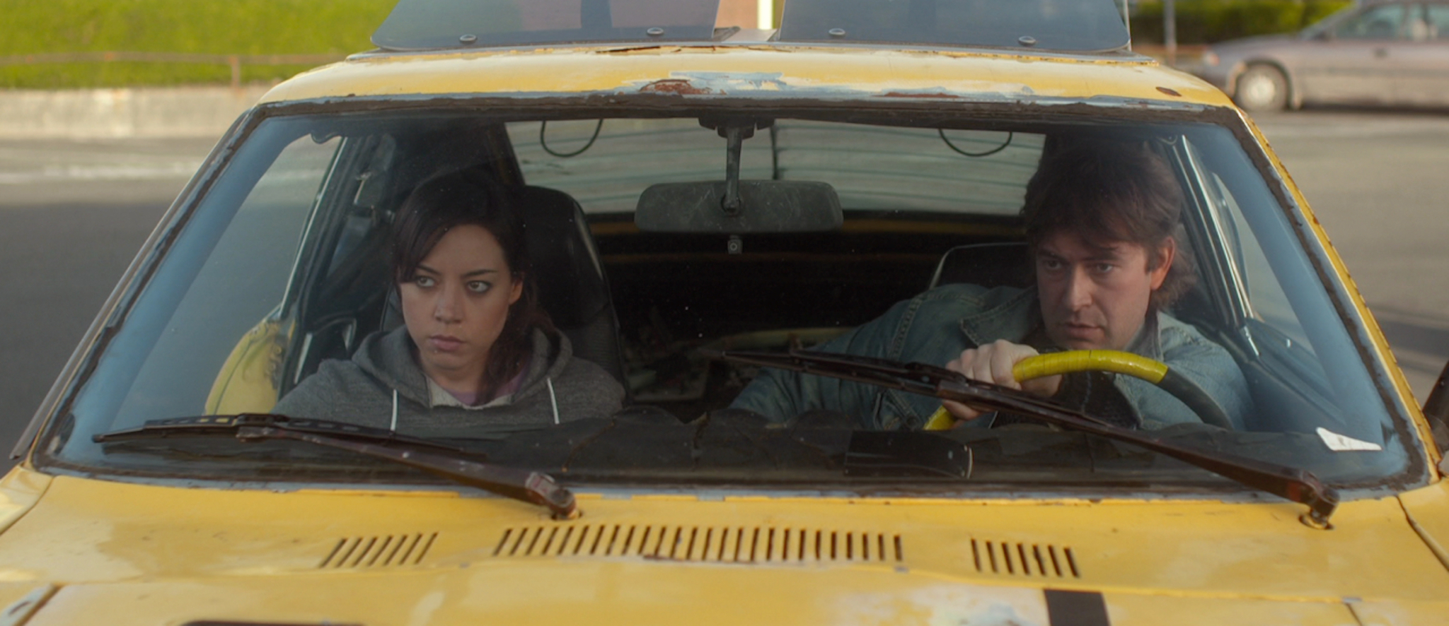 Still of Mark Duplass and Aubrey Plaza in Safety Not Guaranteed (2012)