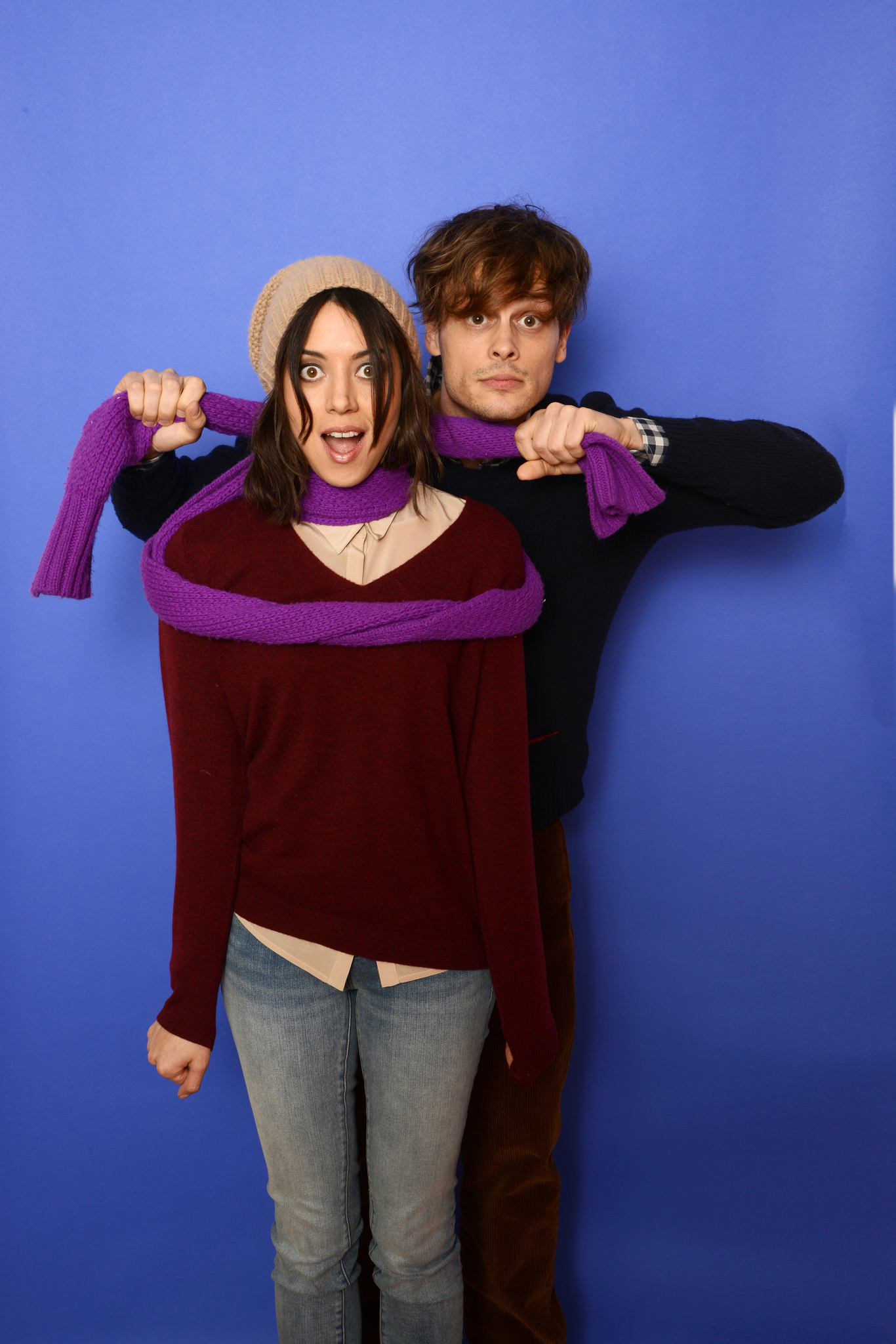 Matthew Gray Gubler and Aubrey Plaza