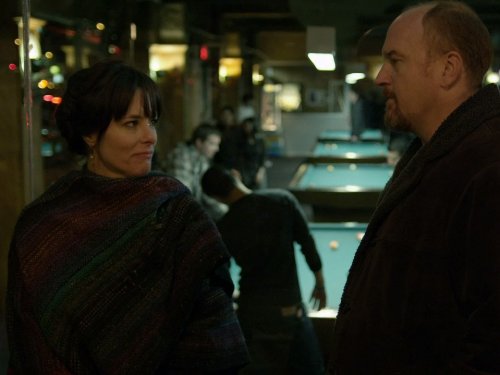 Still of Parker Posey and Louis C.K. in Louie (2010)