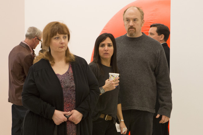 Still of Louis C.K. and Pamela Adlon in Louie (2010)