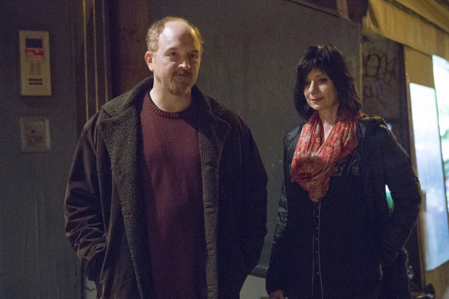 Still of Eszter Balint and Louis C.K. in Louie (2010)