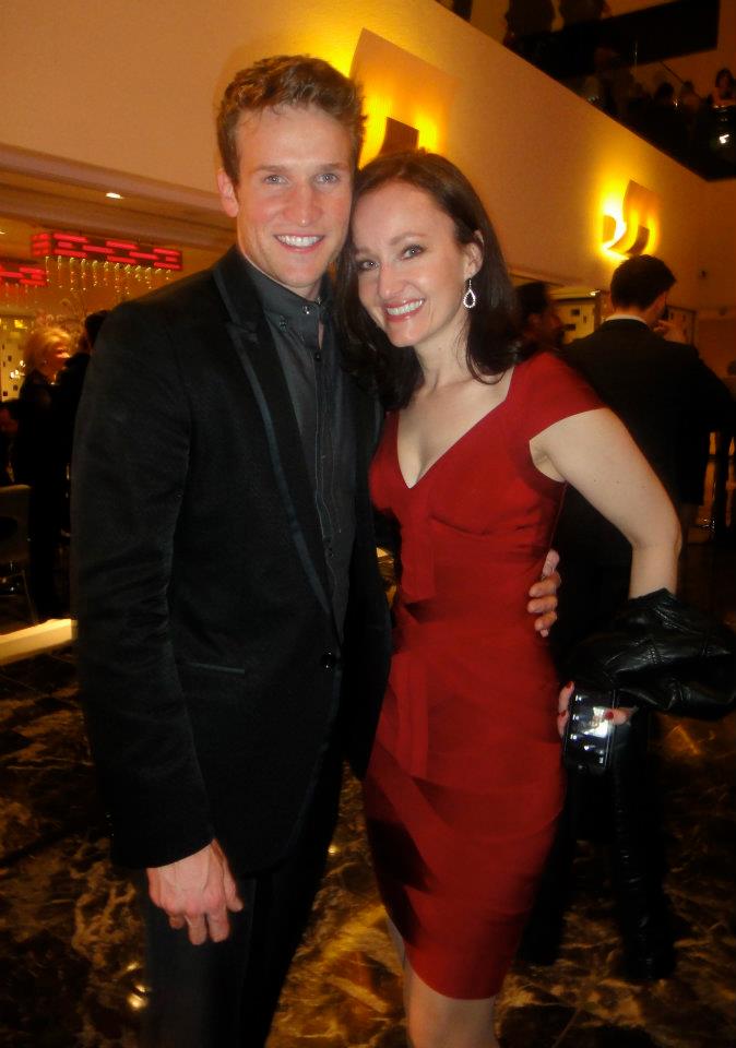 Claybourne Elder and Melissa van der Schyff at the opening night of EVITA on Broadway.