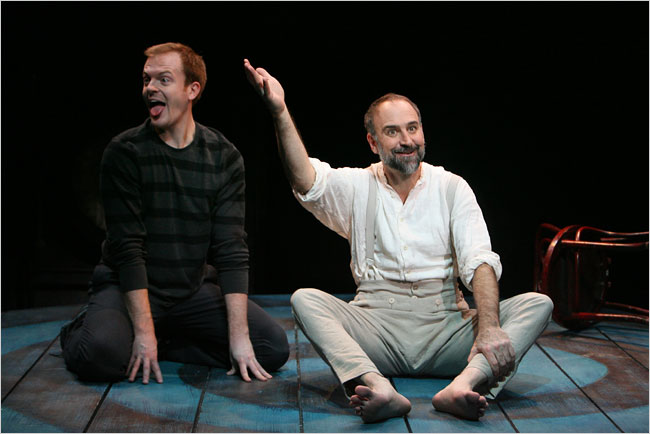 Jeremy Bobb and Michael Countryman in the off-Broadway production of SHIPWRECKED.
