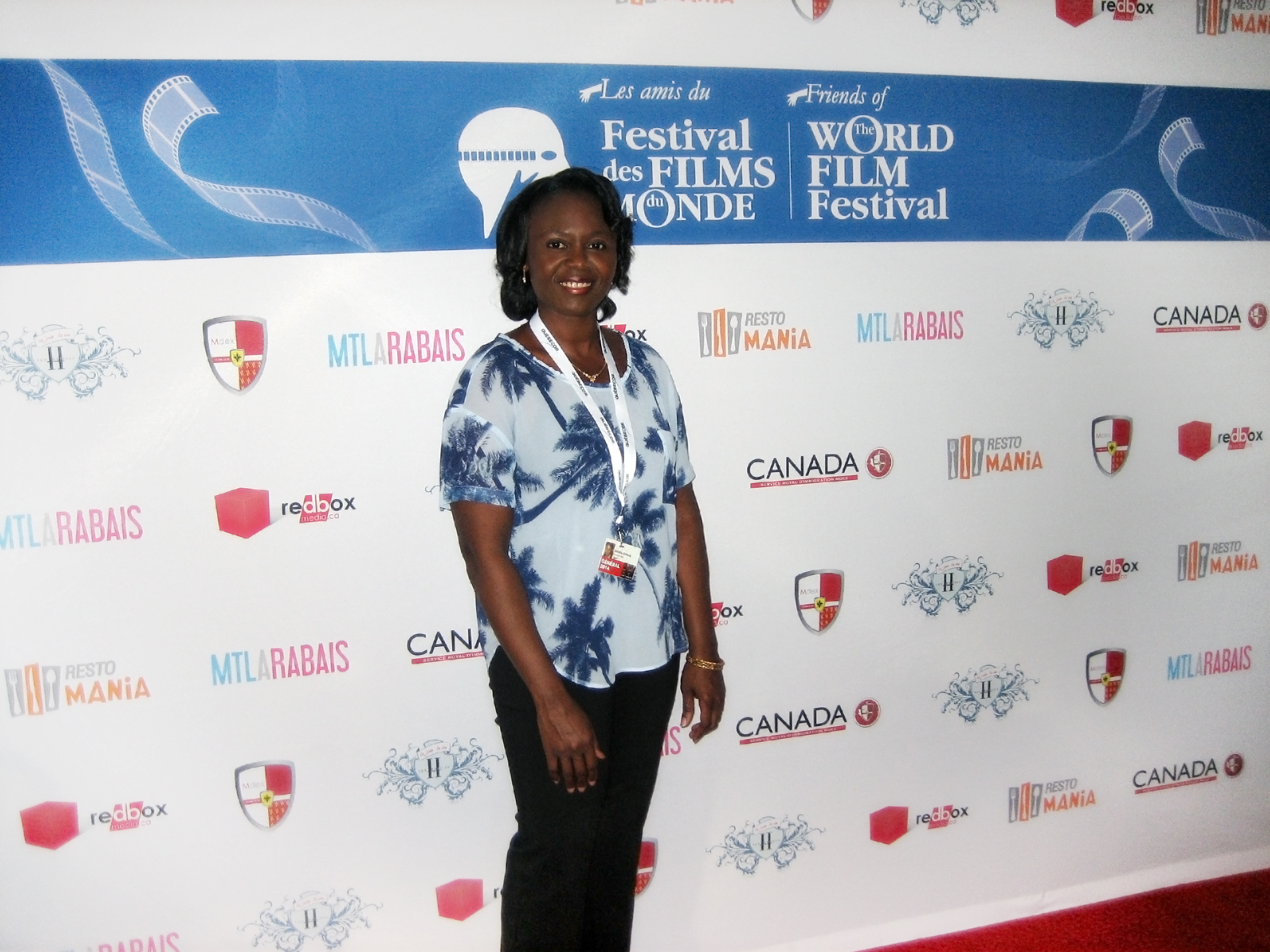 Dorothy A. Atabong at the World Premiere of Sound Of Tears. Montreal World Film Festival