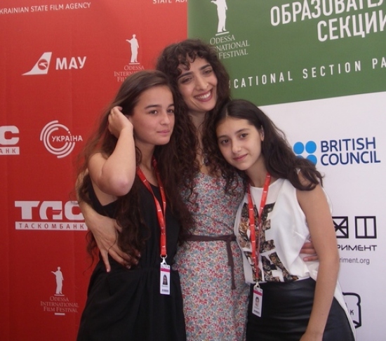 Mariam Bokeria, Nana Ekvtimishvili and Lika Babluani at the Odessa International Film Festival 2013