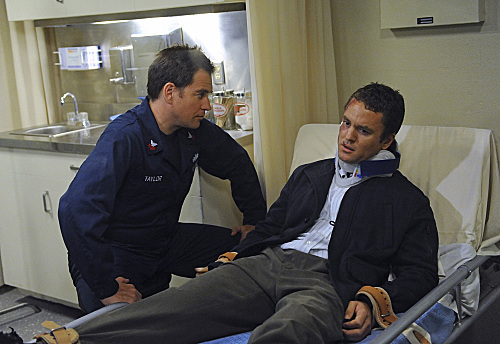 Still of Michael Weatherly and James Harvey Ward in NCIS: Naval Criminal Investigative Service (2003)