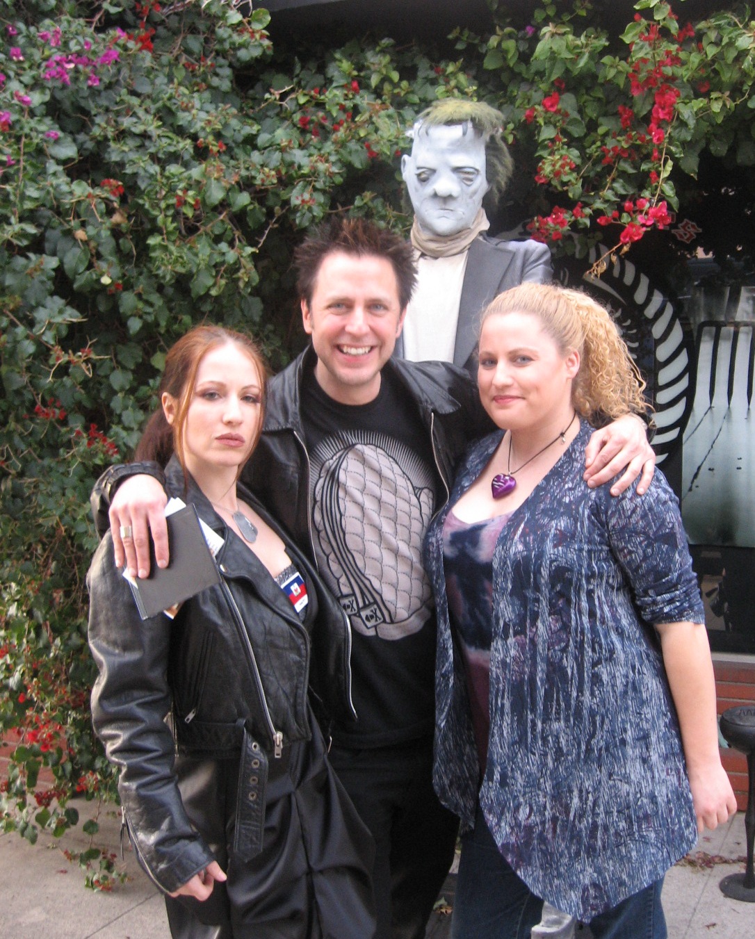 Tara Cardinal, James Gunn, and Megan Frances at the Women in Horror Blood Drive to Benefit Haiti, 2-28-10