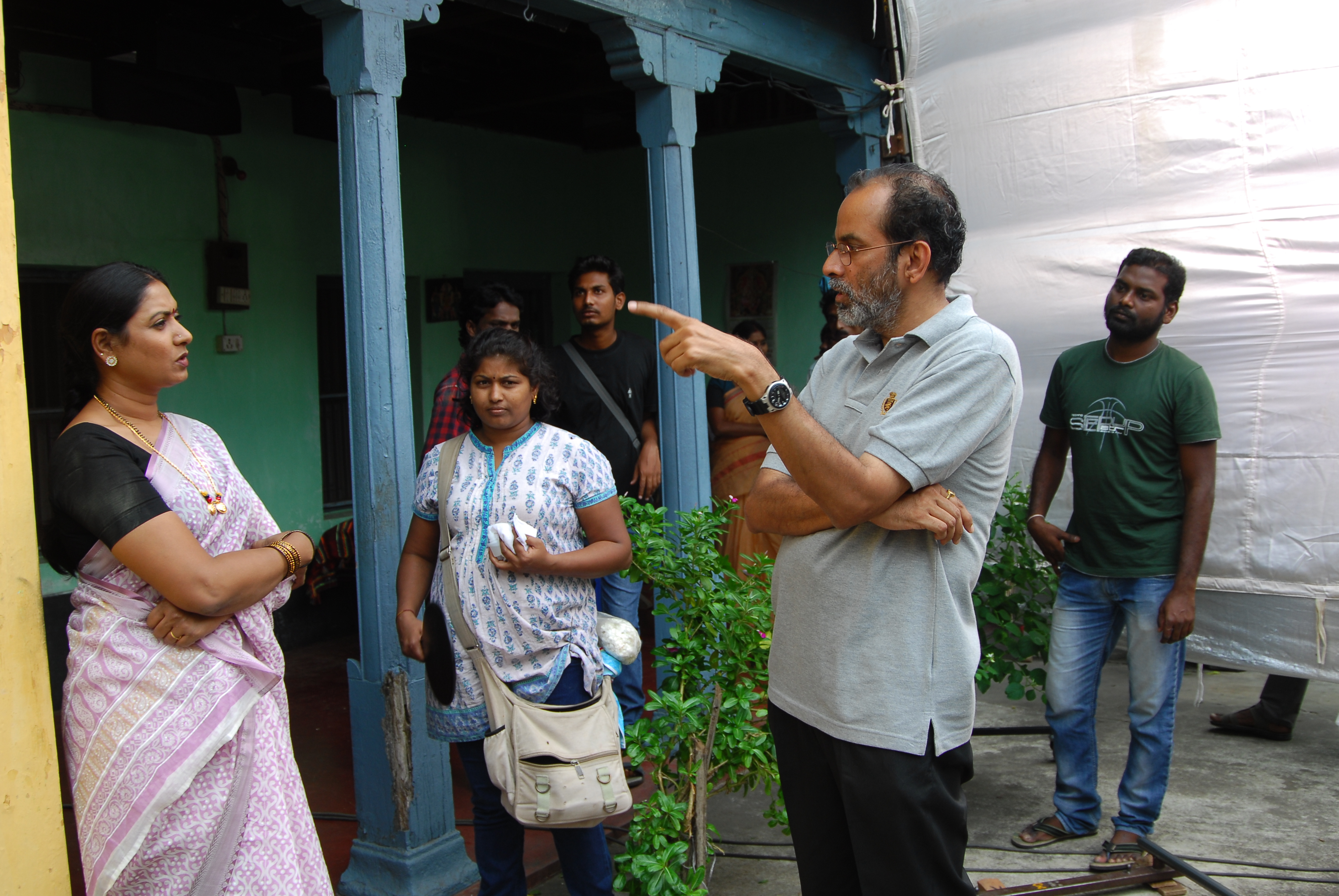 Madhu Mahankali, on location filming the feature film PARAMPARA