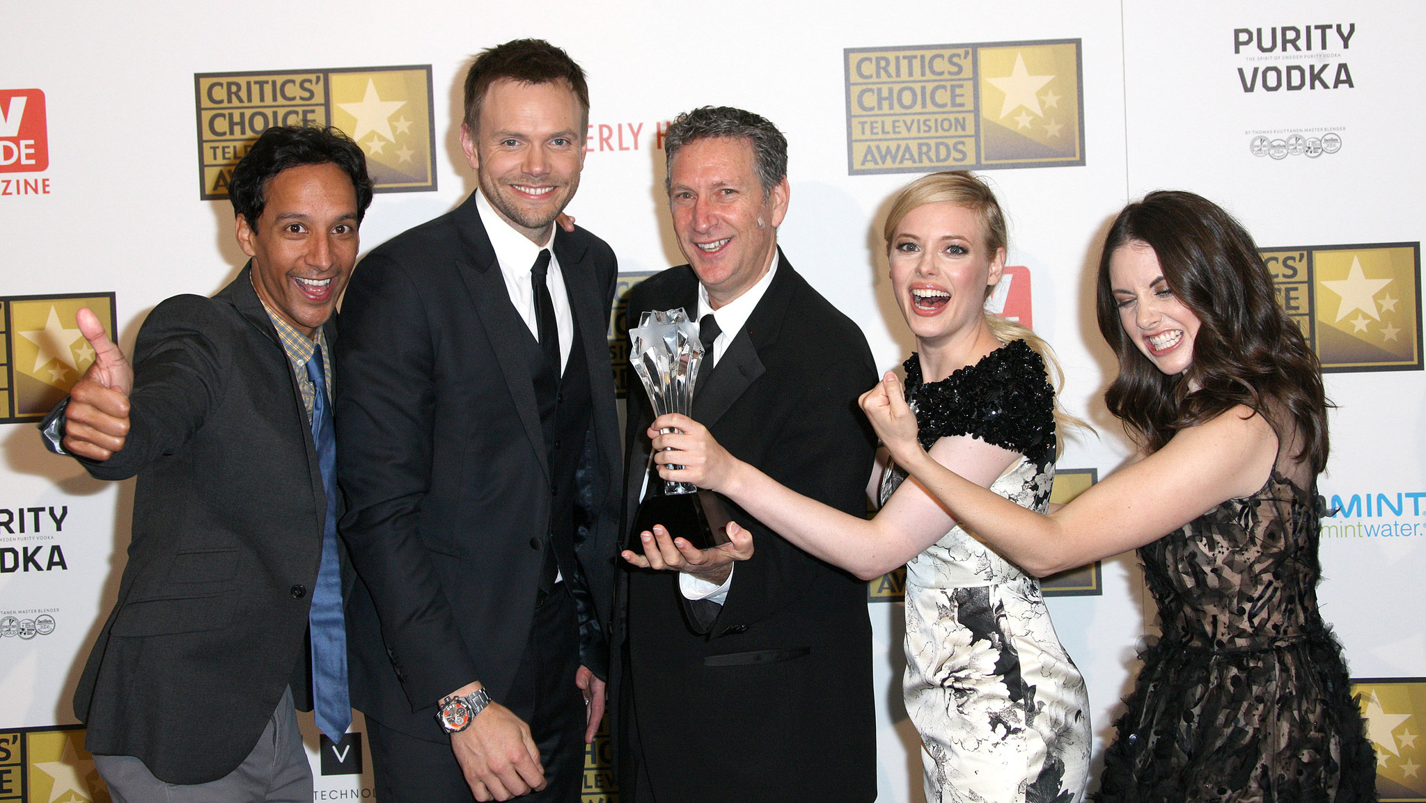 Russ Krasnoff, Joel McHale, Alison Brie, Gillian Jacobs and Danny Pudi