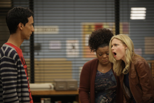 Still of Yvette Nicole Brown, Gillian Jacobs and Danny Pudi in Community (2009)