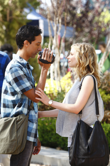 Still of Gillian Jacobs and Danny Pudi in Community (2009)