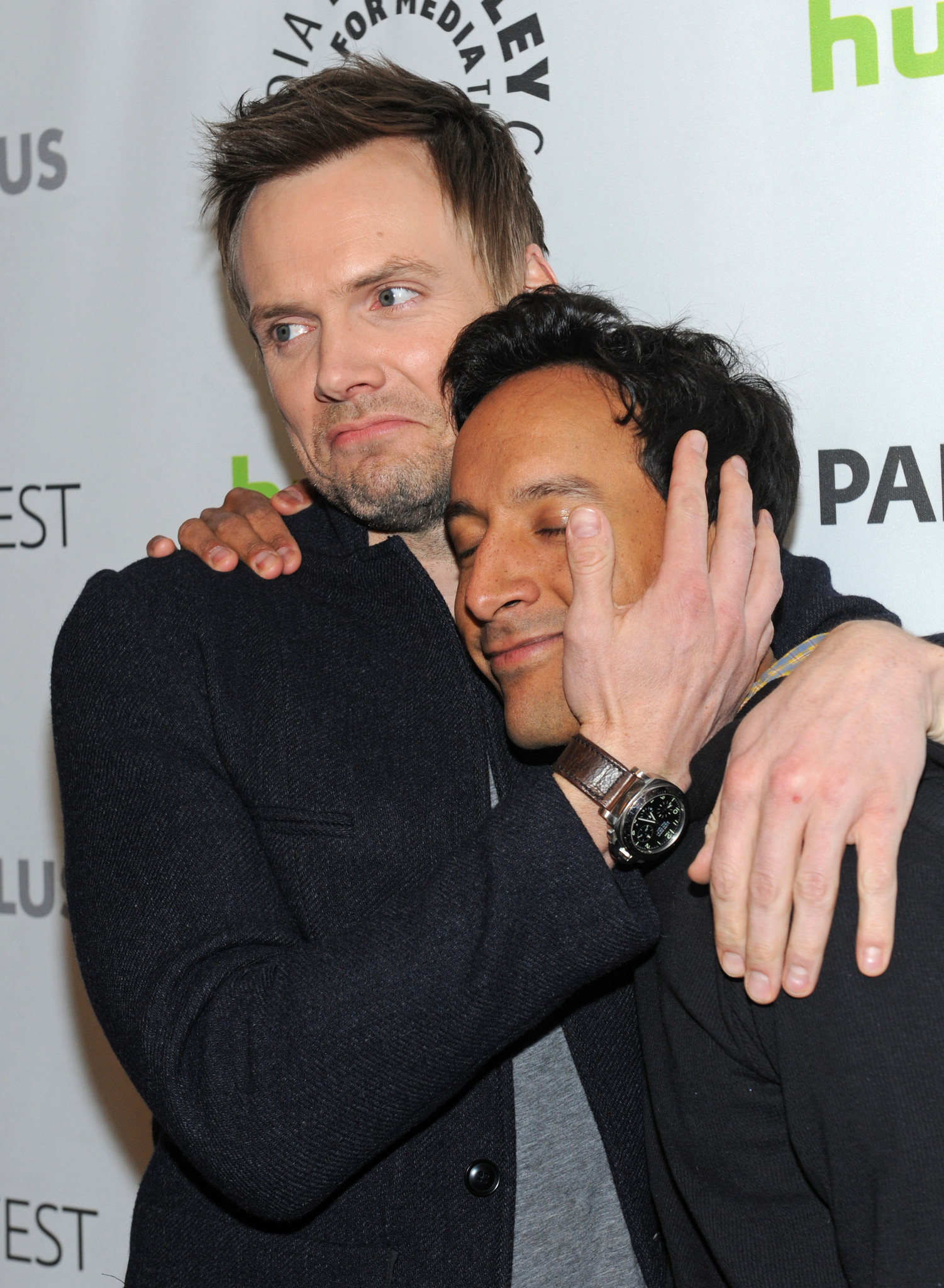 Joel McHale and Danny Pudi at event of Community (2009)