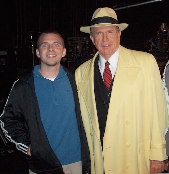 Working with Warren Beatty for Dick Tracy TV Special (Nov 2008)