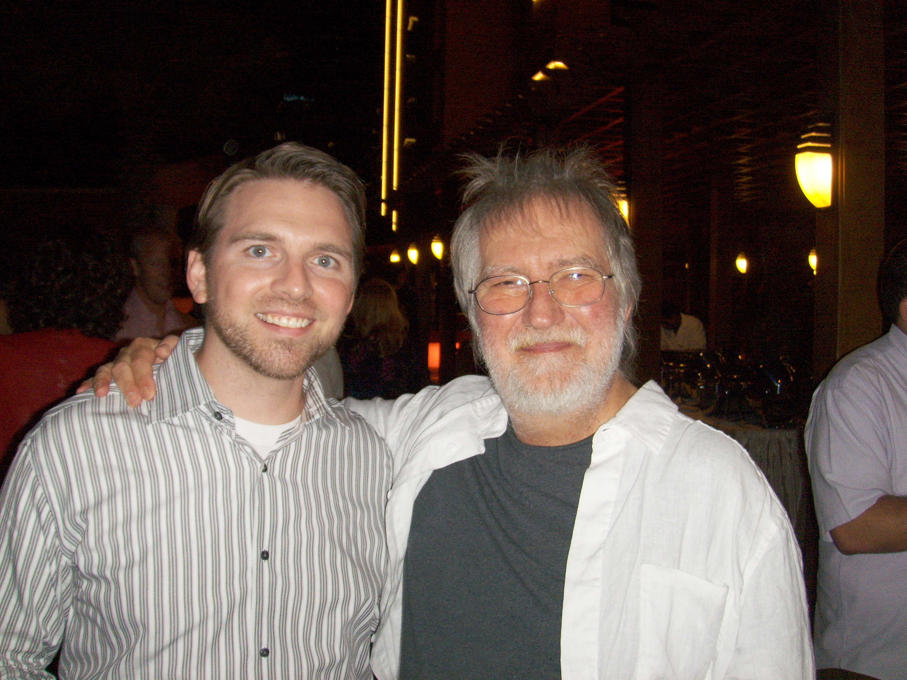 With Director Tobe Hooper at the wrap party for Djinn(2011).