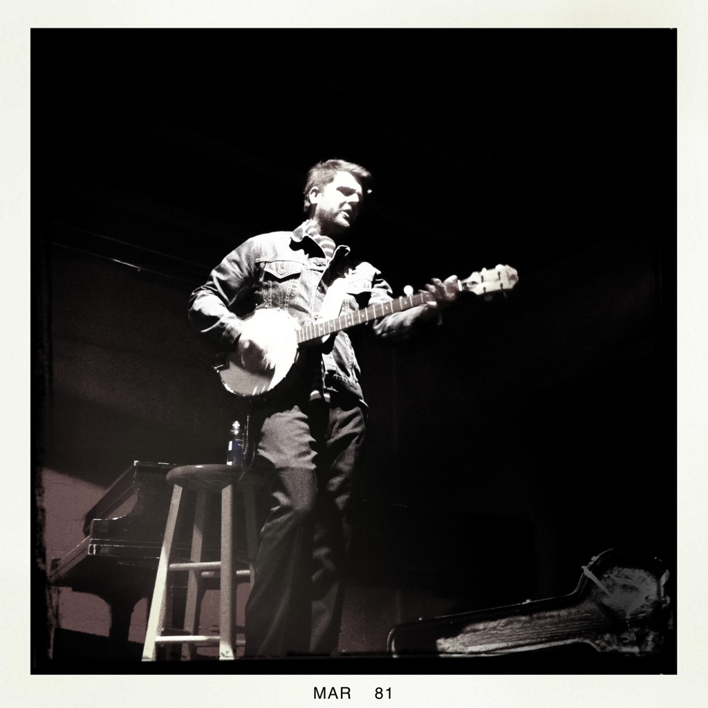 Johnny performing music from his film Pickin' & Grinnin' during the Durango Film Festival